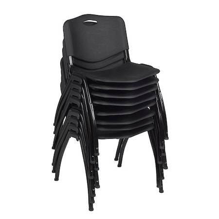 Regency Regency M Lightweight Stackable Sturdy Breakroom Chair (8 pack)- Black 4700BK8PK